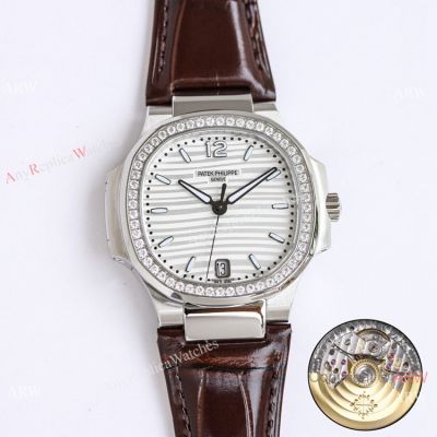 Swiss Copy Patek Philippe Women Nautilus watches 71181A Diams Bezel